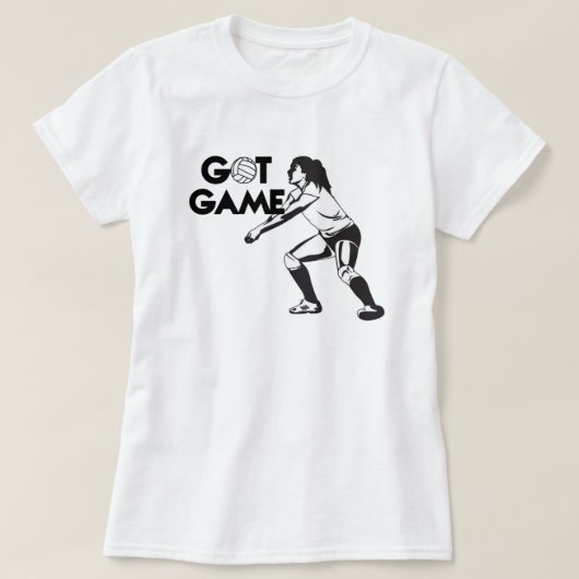得られたゲームのバレーボールのTシャツ Tシャツ (デザイン正面)