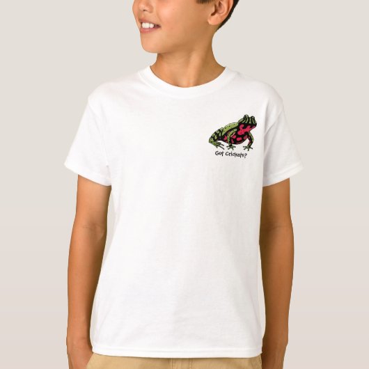 得られたコオロギ(火の腹ヒキガエル) Tシャツ (正面)