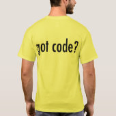 得られたコードか。 Tシャツ (裏面)