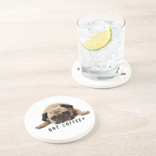 得られたコーヒーか。 パグのコースター コースター (側面)