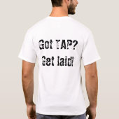 得られたタップか。 Tシャツ (裏面)