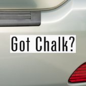 得られたチョークか。 バンパーステッカー (車上)