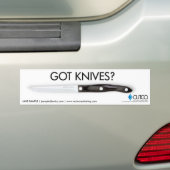 "得られたナイフ"のCutcoのバンパーステッカー バンパーステッカー (車上)