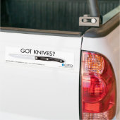 "得られたナイフ"のCutcoのバンパーステッカー バンパーステッカー (トラック上)