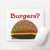得られたハンバーガーか。か。  おもしろいなハンバーガーの恋人のギフトかワイシャツ マウスパッド (マウス)