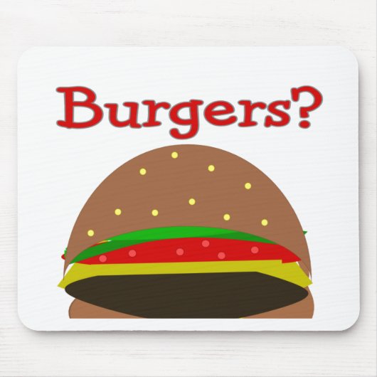 得られたハンバーガーか。か。  おもしろいなハンバーガーの恋人のギフトかワイシャツ マウスパッド (正面)