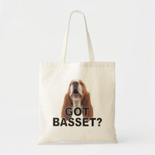 得られたバセット犬か。 遠ぼえのバセットハウンドのトートバック トートバッグ