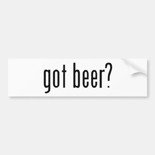 得られたビールか。 バンパーステッカー (正面)