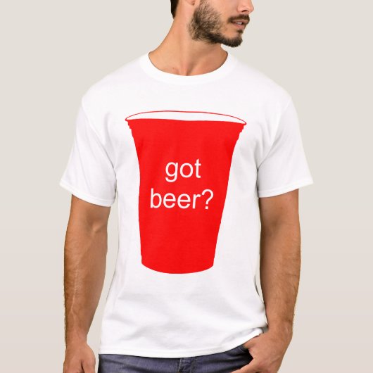 得られたビールか。 Tシャツ (正面)