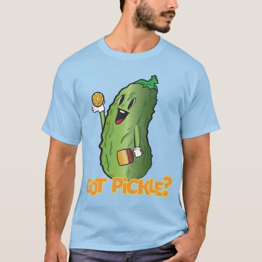 得られたピクルスか。 Pickleballの人のワイシャツ Tシャツ (正面)