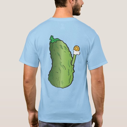 得られたピクルスか。 Pickleballの人のワイシャツ Tシャツ (裏面)