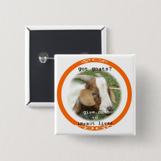 得られたヤギ 缶バッジ (正面&裏面)