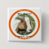 得られたヤギ 缶バッジ (正面)