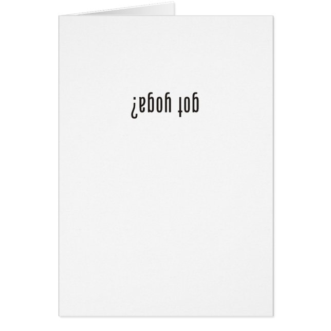 得られたヨガか。 (逆さま) (正面)