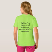 得られた事実か。 おもしろい定義 Tシャツ (裏面フル)