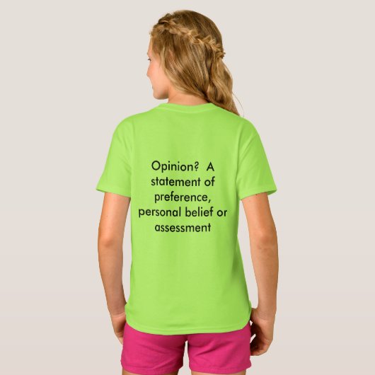 得られた事実か。 おもしろい定義 Tシャツ (裏面フル)