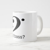 得られた低音が付いているヘ音記号アイコンか。、スローガン ジャンボコーヒーマグカップ (正面右)