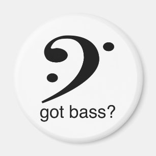 得られた低音が付いているヘ音記号アイコンか。、スローガン マグネット