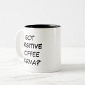得られた前向きなコーヒーカルマか。 ツートーンマグカップ (正面左)