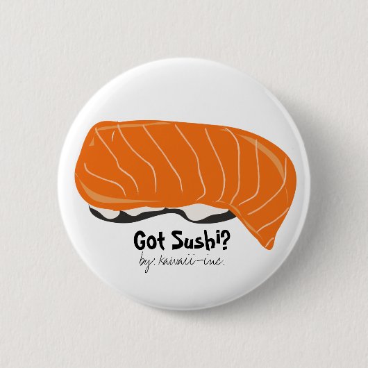 得られた寿司か。 缶バッジ (正面)