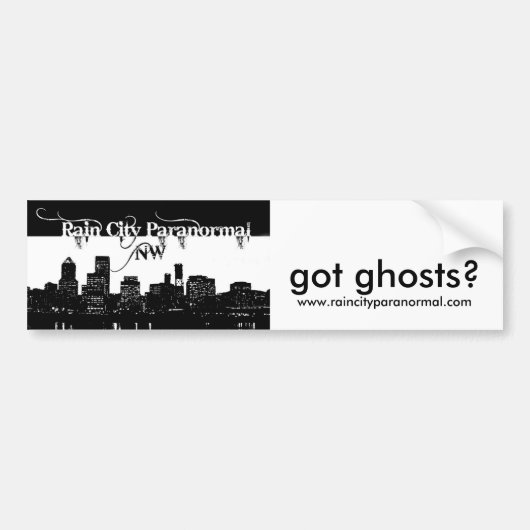 得られた幽霊の都市景観Bumpersticker. バンパーステッカー (正面)