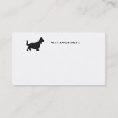 得られた御世辞最もクールなペット専門のデザイン 予約カード (裏面)