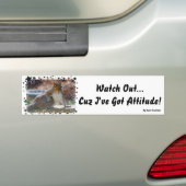 得られた態度! リス バンパーステッカー (車上)