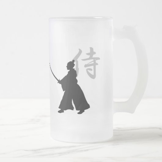 得られた武士か。 ガラスマグ フロストグラスビールジョッキ (右)