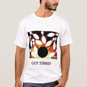 得られた殴打か。 Teoアルフォンソ著ボーリングのワイシャツ Tシャツ