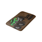 得られた泥か。 子供へ緑のモンスタートラックのバス・マット バスマット (アングル)