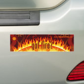 得られた火の赤のステッカー バンパーステッカー (車上)