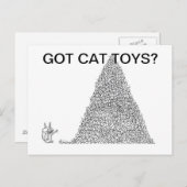 得られた猫のおもちゃか。 冗談app TV tmの郵便はがき ポストカード (正面/裏面)