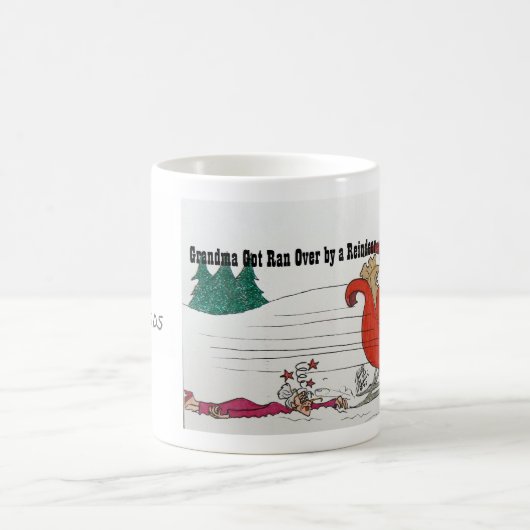 得られた祖母はトナカイによって走りました コーヒーマグカップ (中央)