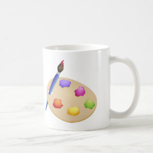 得られた芸術か。 ペンキのパレットのコーヒー・マグ コーヒーマグカップ