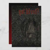 得られた血か。 ハローウィンパーティの招待状 招待状 (正面/裏面)
