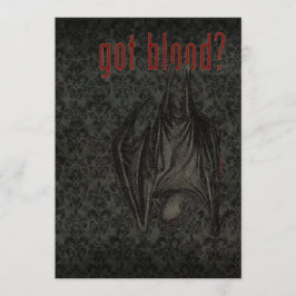 得られた血か。 ハローウィンパーティの招待状 招待状