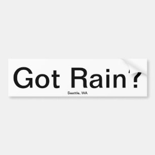 得られた雨か。 バンパーステッカー