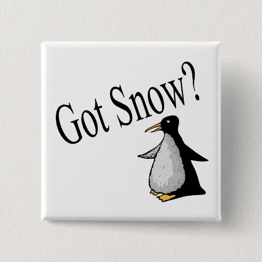 得られた雪か。 (ペンギン) 缶バッジ (正面)