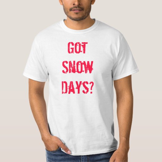 得られた雪の日か。 Tシャツ (正面)
