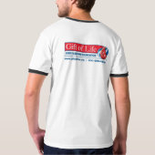 得られた髄か。 生命信号器のTシャツのギフト Tシャツ (裏面)