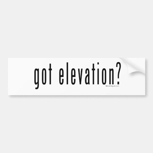 得られた高度か。 バンパーステッカー (正面)