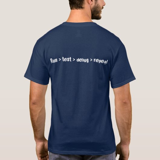 得られた.NETメンズTシャツASP.NET C#のプログラミングのワイシャツ Tシャツ (裏面)