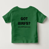 得られたBIRFSか。 暗い手紙 トドラーTシャツ (裏面)