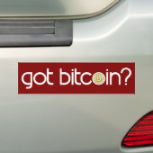 得られたBitcoinか。 バンパーステッカー (車上)
