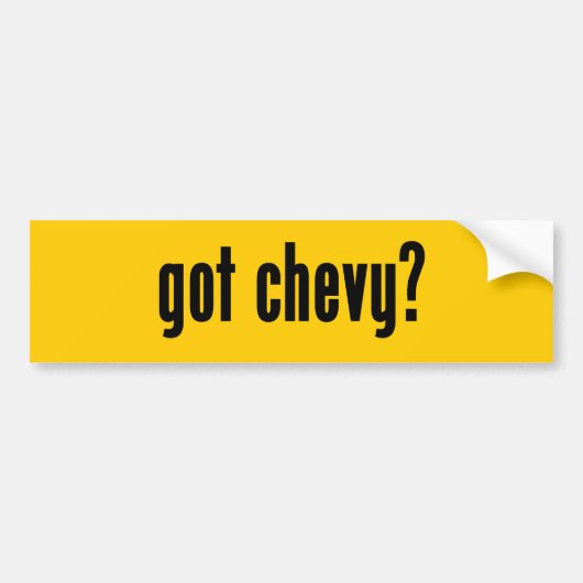 得られたchevyか。 バンパーステッカー (正面)