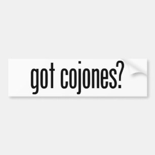 得られたCojones バンパーステッカー