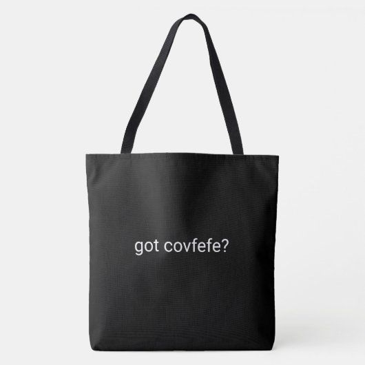 得られたcovfefeか。 #covfefeの切札の文字のミームの大統領 トートバッグ (正面)