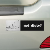 得られたdicty バンパーステッカー (車上)