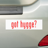 得られたhyggeか。 バンパーステッカー (車上)