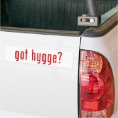 得られたhyggeか。 バンパーステッカー (トラック上)
